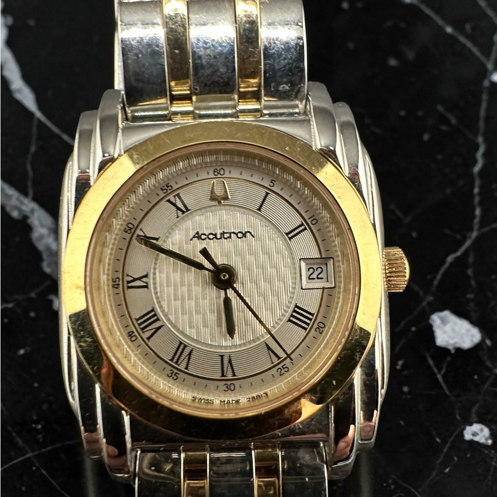 Bulova Accutron Women’s Watch- rare - Gold & Silver. Unused. New, old stock.